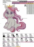 Little Pony Embroidery Design in 5 sizes