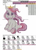 Little Pony Embroidery Design in 5 sizes