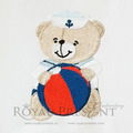 Machine Embroidery Design Little Teddy Bear sailor with ball
