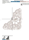 Machine Embroidery Design Lotus Richelieu corner