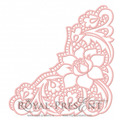 Machine Embroidery Design Lotus Richelieu corner