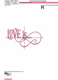 Teddy bears Machine Embroidery Design Love is -  4 sizes