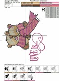 Teddy bears Machine Embroidery Design Love is -  4 sizes