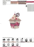 Lovely cupcake Machine Embroidery Design
