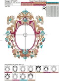 Machine Embroidery Design Luxury Monogram Blank - 3 sizes