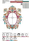 Machine Embroidery Design Luxury Monogram Blank - 3 sizes