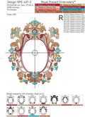 Machine Embroidery Design Luxury Monogram Blank - 3 sizes