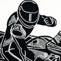 Motorcycle biker Machine Embroidery Design - 2 sizes