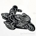 Motorcycle biker Machine Embroidery Design - 2 sizes