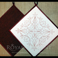 Machine Embroidery Design Marquetry ornamental pattern - 3 sizes