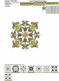 Machine Embroidery Design Medieval Acanthus - 7 sizes