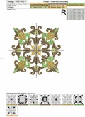 Machine Embroidery Design Medieval Acanthus - 7 sizes
