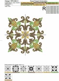 Machine Embroidery Design Medieval Acanthus - 7 sizes