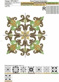 Machine Embroidery Design Medieval Acanthus - 7 sizes