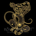 Machine Embroidery Design - Monkey - Chinese horoscope animal sign