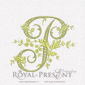 Machine Embroidery Design Monogram P
