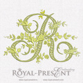 Machine Embroidery Design Monogram R