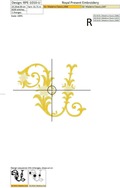 Machine Embroidery Design - Monogram U