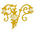 Machine Embroidery Design - Monogram V