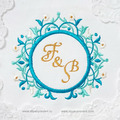 Machine Embroidery Design Moroccan monogram frame