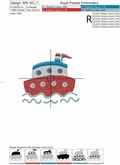 Machine Embroidery Design Motor ship