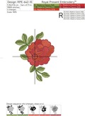 Neckline with roses Machine Embroidery Design