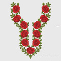 Neckline with roses Machine Embroidery Design