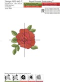 Neckline with roses Machine Embroidery Design