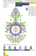 Machine Embroidery Design Oriental flowers Set
