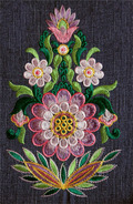 Machine Embroidery Design Oriental flowers Set