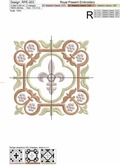 Machine Embroidery Design Ornament Fleur-de-lis - 2 sizes