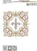 Machine Embroidery Design Ornament Fleur-de-lis - 2 sizes