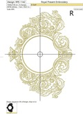 Ornamental baroque frame Machine Embroidery Design - 2 sizes