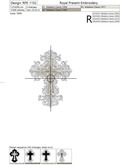 Ornate Cross Machine Embroidery Design