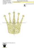Machine Embroidery Design Ornate Crown - 4 sizes