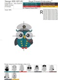 Cute Owl Captain Machine Embroidery Design - 4 sizes