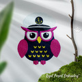 Owl Captain Machine Embroidery Design - 4 sizes