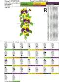 Machine Embroidery Design Pansies - 2 sizes