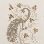 Chinoiserie Peacock Machine Embroidery Design with Floral Branches – 3 Sizes