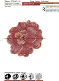 Machine Embroidery Design Peony - 3 sizes