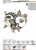 Machine Embroidery Design Pig - Chinese horoscope animal sign