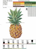 Machine Embroidery Design Pineapple - 3 sizes