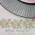 Machine Embroidery Design Pink Roses - 2 sizes