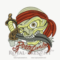 Machine Embroidery Design Pirate skull - 3 sizes