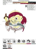 Machine Embroidery Design Pirate skull - 3 sizes