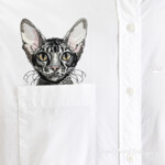 Pocket Cornish Rex Cat Portrait - 4 sizes
