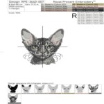Pocket Cornish Rex Cat Portrait - 4 sizes