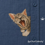 Pocket Cat Machine Embroidery Design