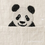 Pocket Panda Machine Embroidery Design