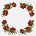 Machine Embroidery Design Poppies - 2 sizes